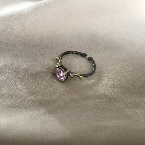 Pembe Zirkon Taş Yüzük