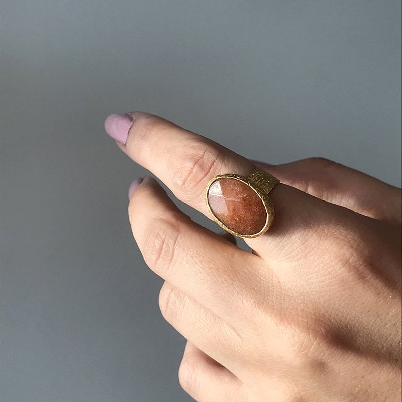 Akik Taş Vintage Yüzük