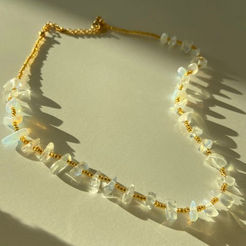 Opal Doğal Taş Kolye