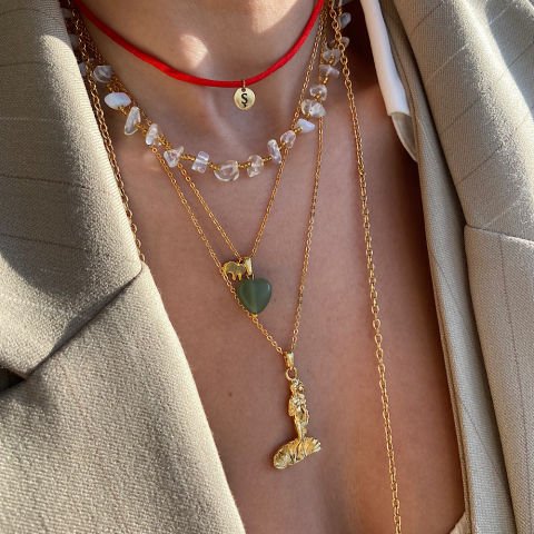 Opal Doğal Taş Kolye