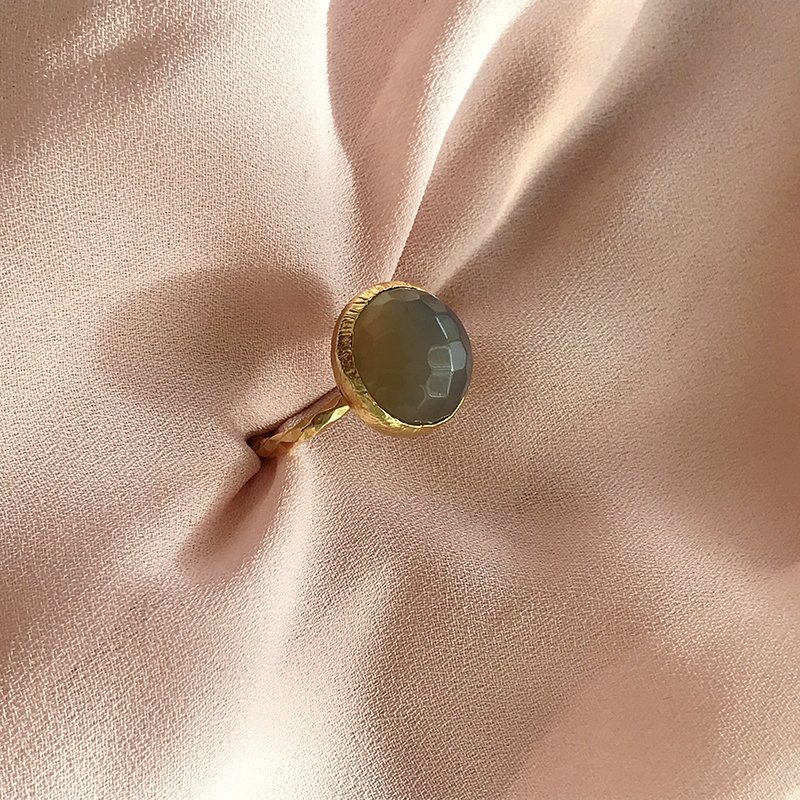 Ametist Taşı Fasetli Kesim Yüzük