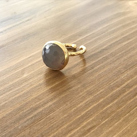 Ametist Taşı Fasetli Kesim Yüzük