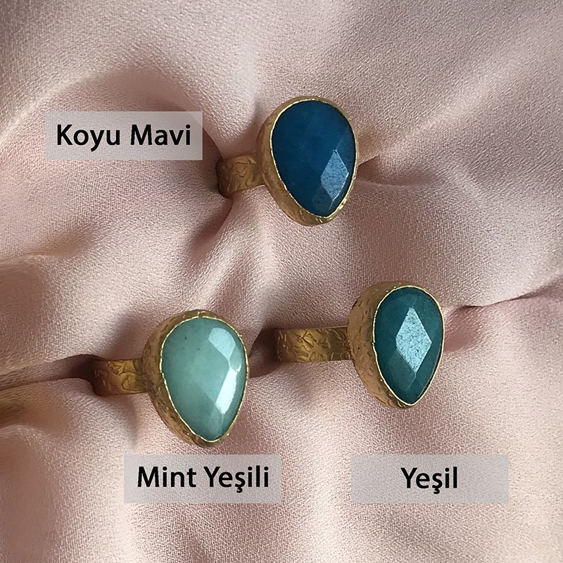 Büyük Damla Fasetli Yüzük