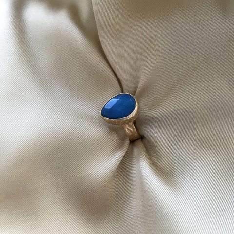 Büyük Damla Fasetli Yüzük