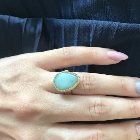 Büyük Damla Fasetli Yüzük