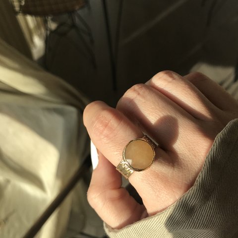 Soft Turuncu Akik Taşı Yüzük