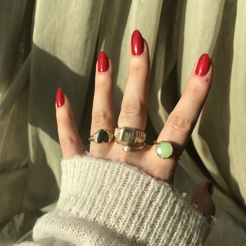 Yeşil Fasetli Akik Taş Yüzük