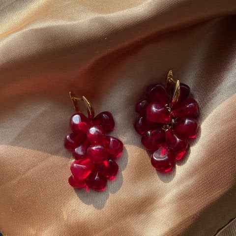 Nar Salkım Onbirli Küpe