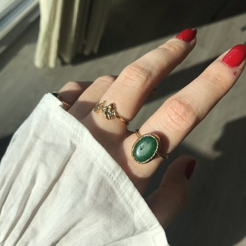 Yeşim Taşı Oval Yüzük