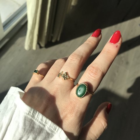 Yeşim Taşı Oval Yüzük