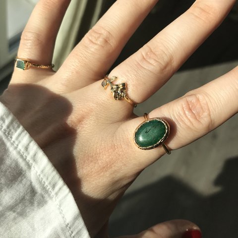 Yeşim Taşı Oval Yüzük