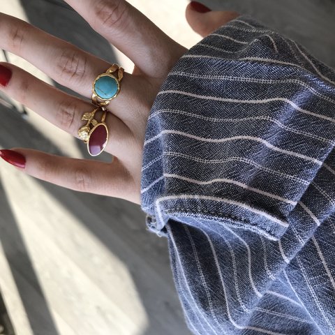 Turkuaz Taşı Vintage Yüzük