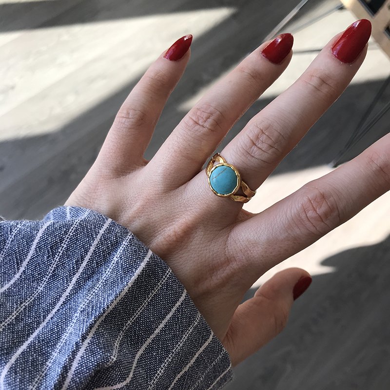 Turkuaz Taşı Vintage Yüzük