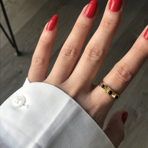 Üç Gözlü Oniks Taş Yüzük