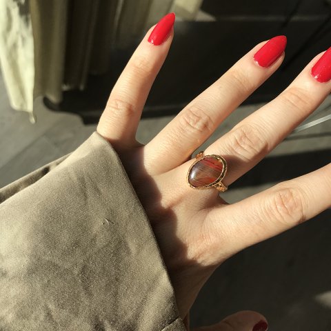 Kızıl Akik Vintage Yüzük