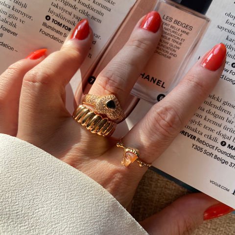 Peri Bacaları 2 Agat Doğal Taş Yüzük