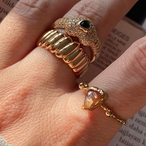 Peri Bacaları 2 Agat Doğal Taş Yüzük