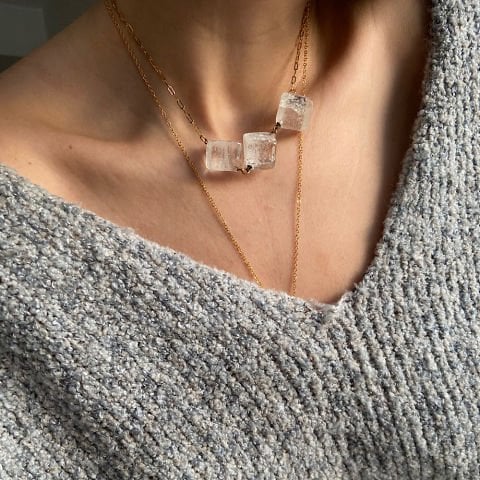 Ice Baby Üçlü Buz Kolye