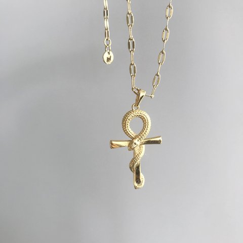 Ankh & Serpent Glam Zincir Kolye