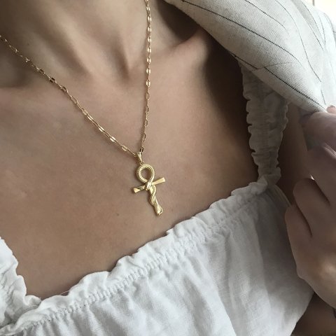 Ankh & Serpent Glam Zincir Kolye