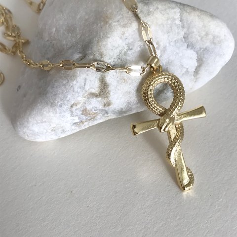 Ankh & Serpent Glam Zincir Kolye