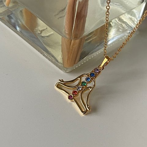 Yedi Çakra Taşlı Yoga Kolye