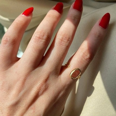 Yıldız Taşlı Minimal Yüzük