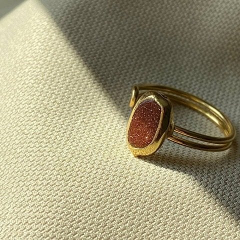 Yıldız Taşlı Minimal Yüzük