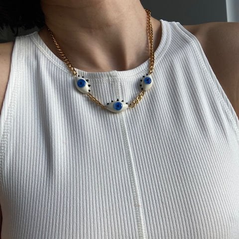 Hipnotik Eyes Üçlü Göz Kolye