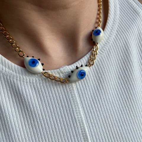 Hipnotik Eyes Üçlü Göz Kolye