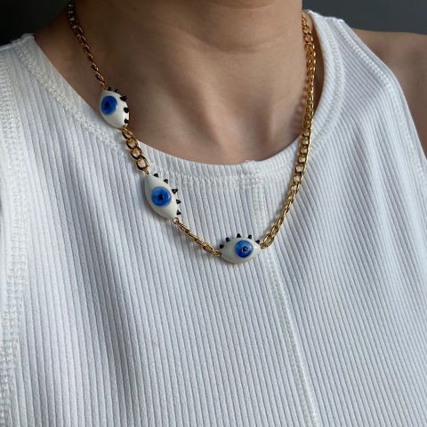 Hipnotik Eyes Üçlü Göz Kolye