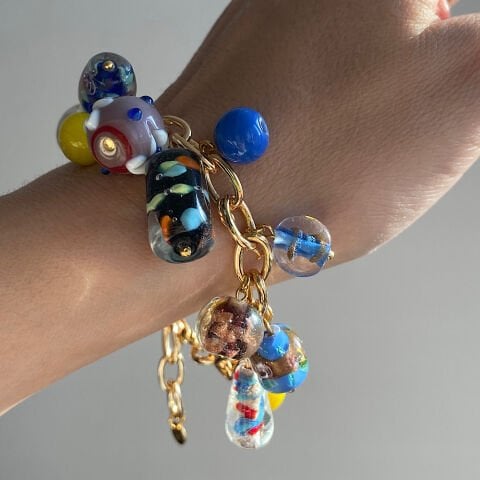 Blue Cam Charm Bileklik