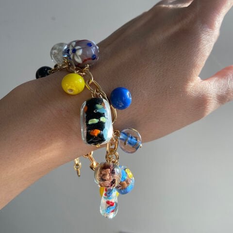 Blue Cam Charm Bileklik