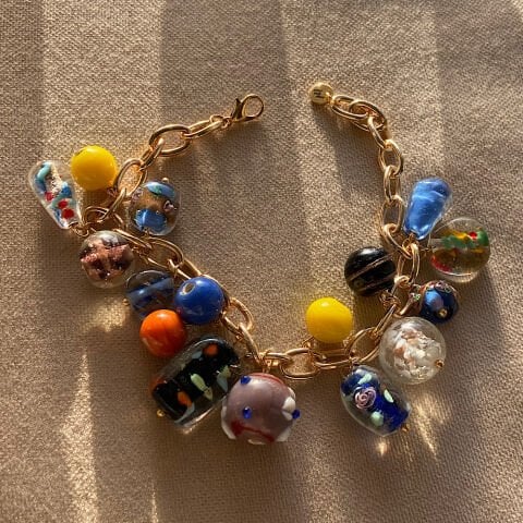 Blue Cam Charm Bileklik