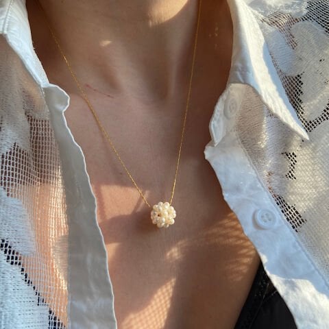 Bloom Pearl İnci Çiçeği Kolye