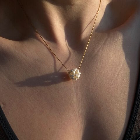 Bloom Pearl İnci Çiçeği Kolye