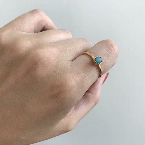 Minimal Turkuaz Taşı Yüzük