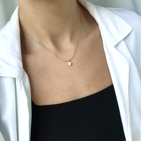 Kalp Minimal Steampunk Kolye