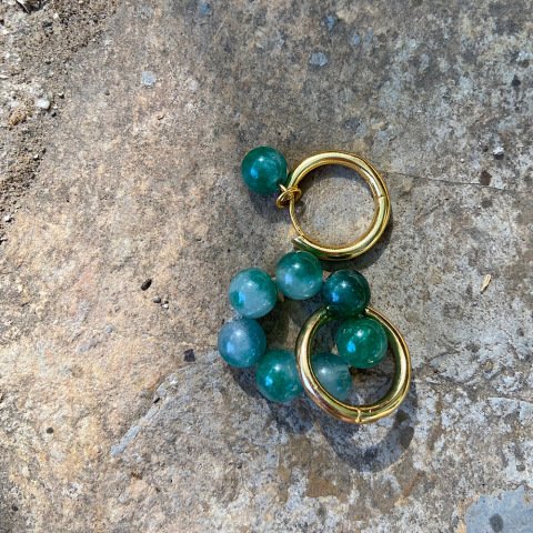 Yeşim Taşı Halka Taş Küpe