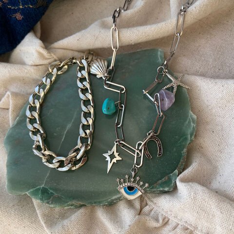 Mezat Zamanı Enamel Eye Charm Set