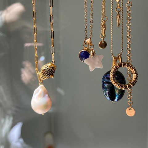 Barok İncili Kaplan Kolye