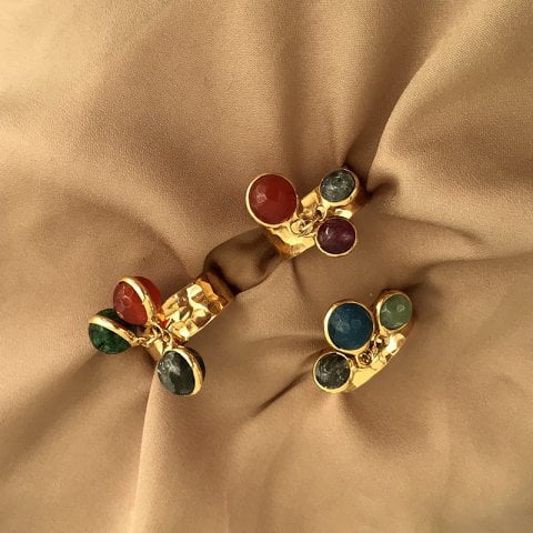 Cosmos'un Küreleri 3'lü Ametist Yüzük