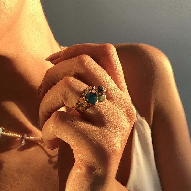 Cosmos'un Küreleri 3'lü Aventurin Yüzük