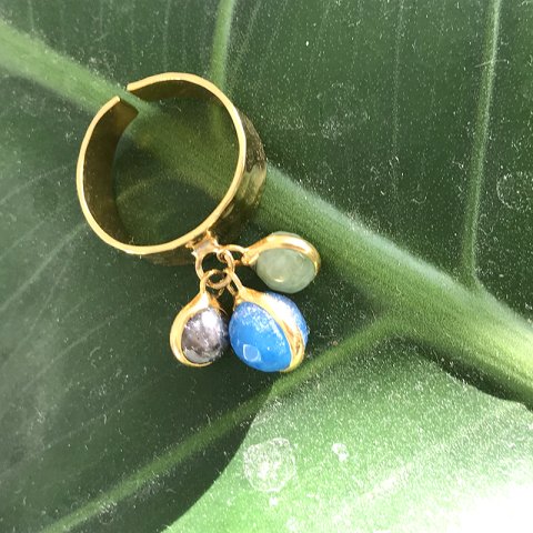 Cosmos'un Küreleri 3'lü Aventurin Yüzük