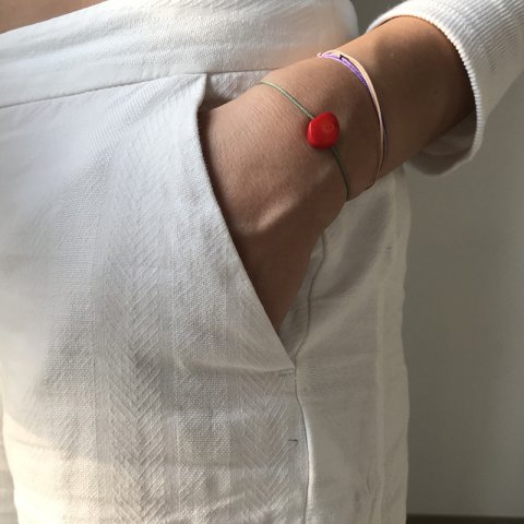 Doğal Taş Mercan Kesit Kolye