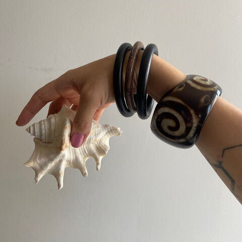 Coastal Spiral Chunky Bangle Bileklik Set