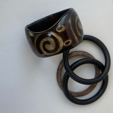 Coastal Spiral Chunky Bangle Bileklik Set