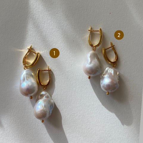 Barok İnci Küpe Vintage