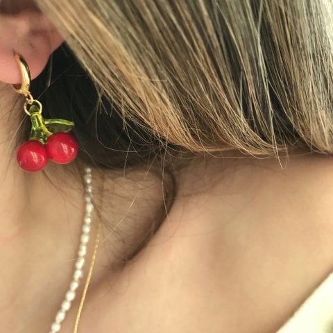 Cherry Bomb Kiraz Küpe