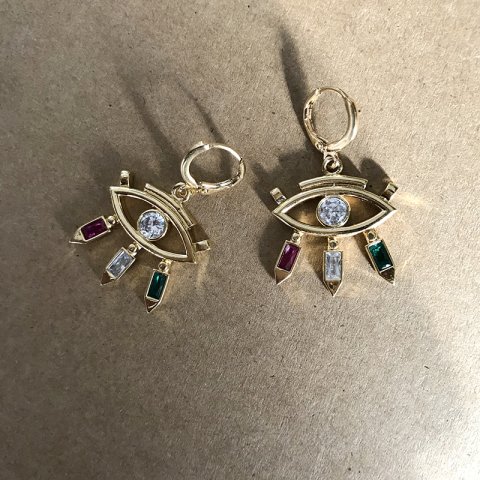 Fabienne Eyes Renkli Küpe